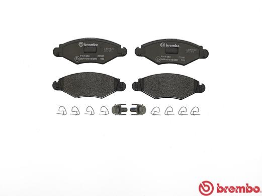 A.B.S. P 61 063 BREMBO Bremsbelagsatz, Scheibenbremse